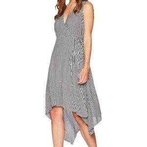 Bardot Black/White Wrap Asymmetric Dress 8  NWOT